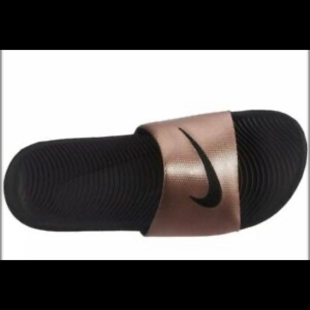 Nike Women's Kawa Slide,Metallic Red Bronze/Black8